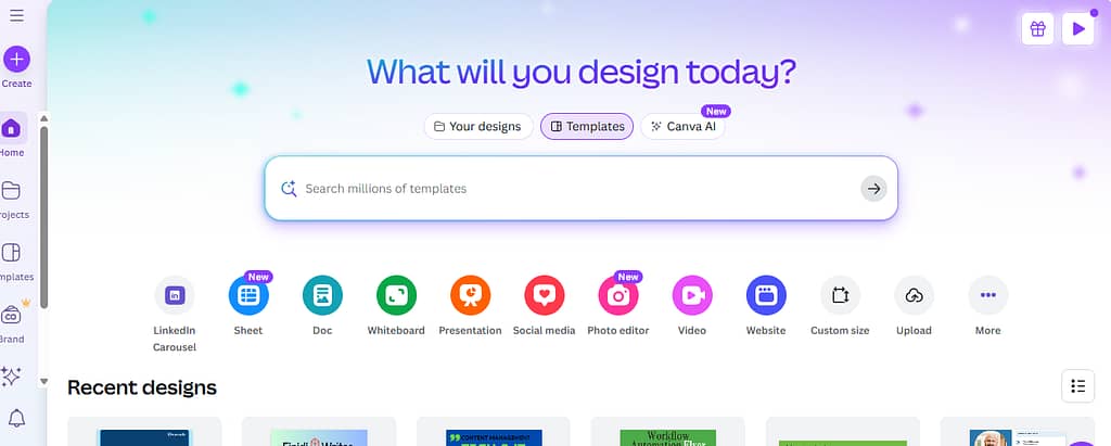 Canva free content marketing tool