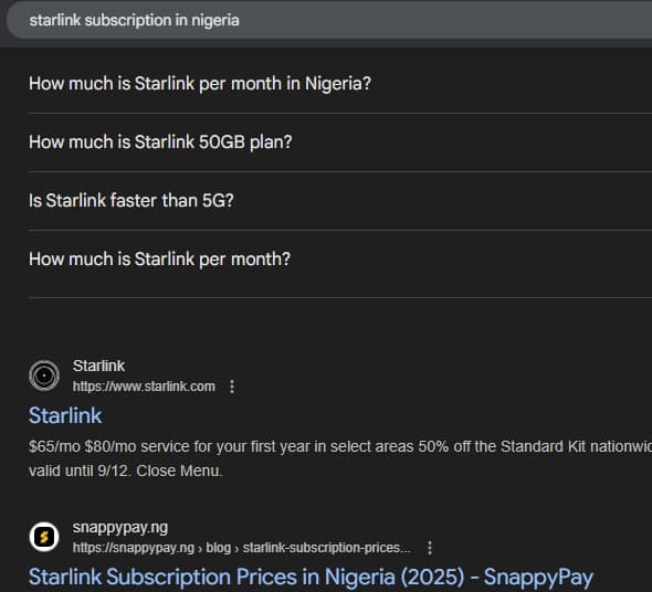 Starlink Subscription Prices